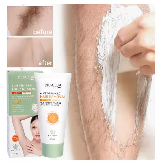 Crème épilatoire BIOAQUA pour homme et femme épiler vos poils en seulement 10 minutes