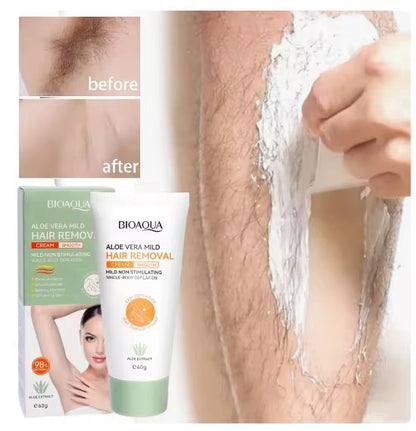 Crème épilatoire BIOAQUA pour homme et femme épiler vos poils en seulement 10 minutes